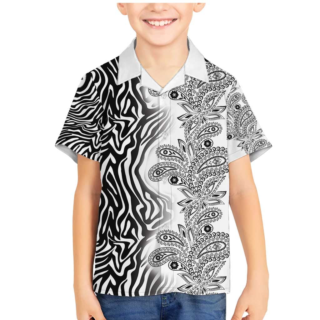 Africa Zebra Mix Paisley Tribal Pattern Family Matching Mermaid Dress and Hawaiian Shirt LT9 - Wonder Print Shop