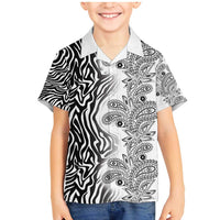 Africa Zebra Mix Paisley Tribal Pattern Family Matching Mermaid Dress and Hawaiian Shirt LT9 - Wonder Print Shop