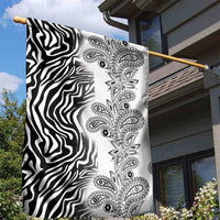 Africa Zebra Mix Paisley Tribal Pattern Garden Flag - Wonder Print Shop