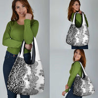 Africa Zebra Mix Paisley Tribal Pattern Grocery Bag