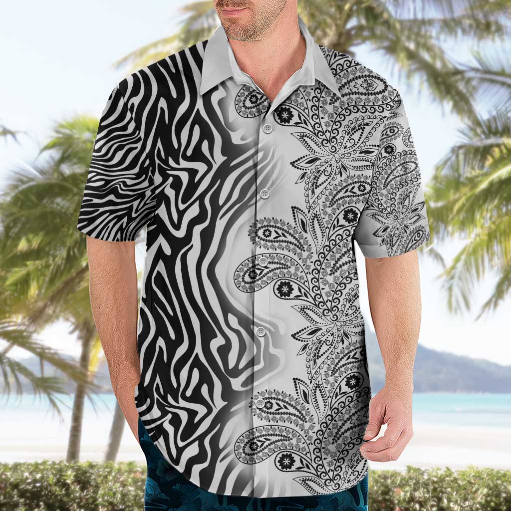 Africa Zebra Mix Paisley Tribal Pattern Hawaiian Shirt - Wonder Print Shop