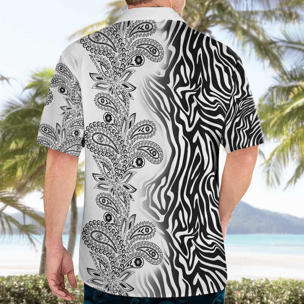 Africa Zebra Mix Paisley Tribal Pattern Hawaiian Shirt - Wonder Print Shop