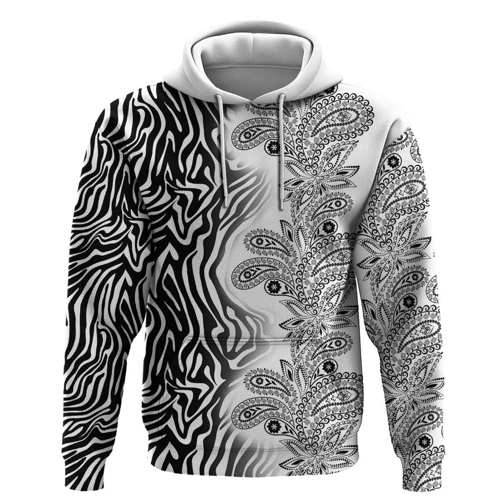 Africa Zebra Mix Paisley Tribal Pattern Hoodie - Wonder Print Shop
