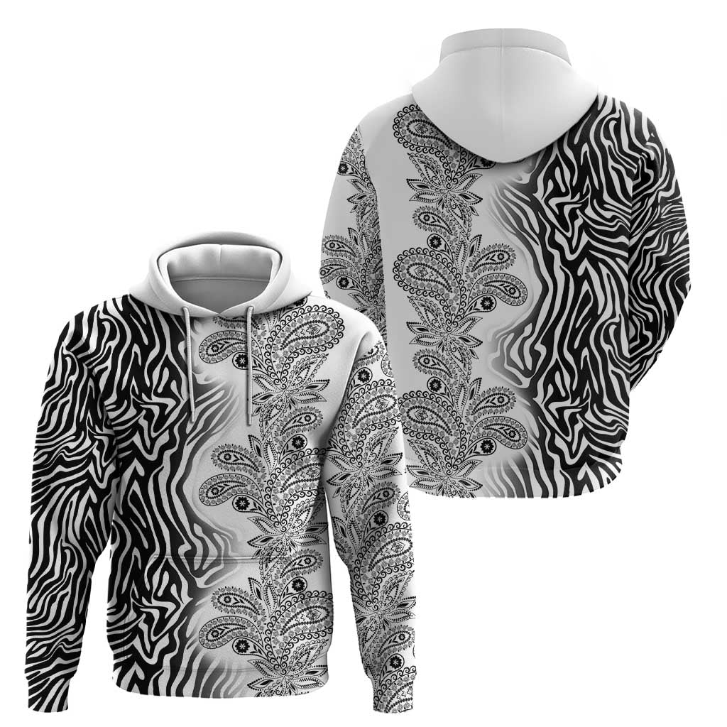 Africa Zebra Mix Paisley Tribal Pattern Hoodie - Wonder Print Shop