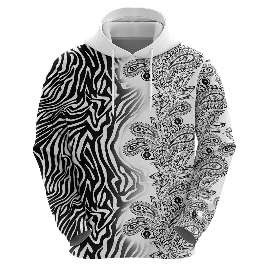 Africa Zebra Mix Paisley Tribal Pattern Hoodie - Wonder Print Shop