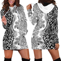 Africa Zebra Mix Paisley Tribal Pattern Hoodie Dress - Wonder Print Shop