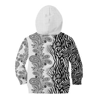 Africa Zebra Mix Paisley Tribal Pattern Kid Hoodie - Wonder Print Shop
