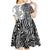 Africa Zebra Mix Paisley Tribal Pattern Kid Short Sleeve Dress - Wonder Print Shop
