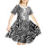 Africa Zebra Mix Paisley Tribal Pattern Kid Short Sleeve Dress - Wonder Print Shop