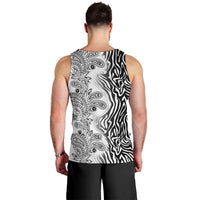 Africa Zebra Mix Paisley Tribal Pattern Men Tank Top - Wonder Print Shop