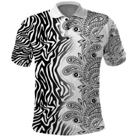 Africa Zebra Mix Paisley Tribal Pattern Polo Shirt - Wonder Print Shop