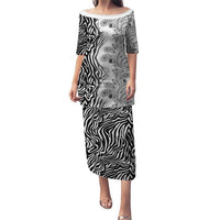 Africa Zebra Mix Paisley Tribal Pattern Puletasi - Wonder Print Shop