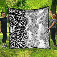 Africa Zebra Mix Paisley Tribal Pattern Quilt - Wonder Print Shop
