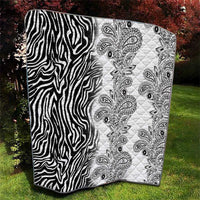 Africa Zebra Mix Paisley Tribal Pattern Quilt - Wonder Print Shop