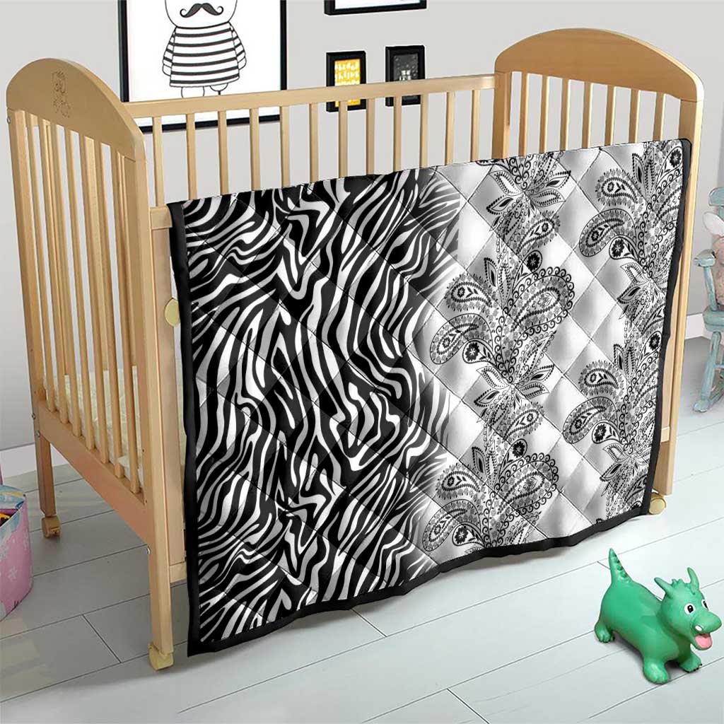 Africa Zebra Mix Paisley Tribal Pattern Quilt - Wonder Print Shop