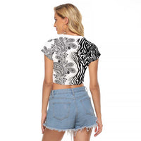 Africa Zebra Mix Paisley Tribal Pattern Raglan Cropped T Shirt - Wonder Print Shop