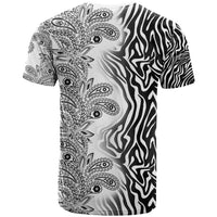 Africa Zebra Mix Paisley Tribal Pattern T Shirt - Wonder Print Shop