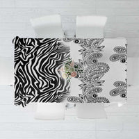 Africa Zebra Mix Paisley Tribal Pattern Tablecloth - Wonder Print Shop