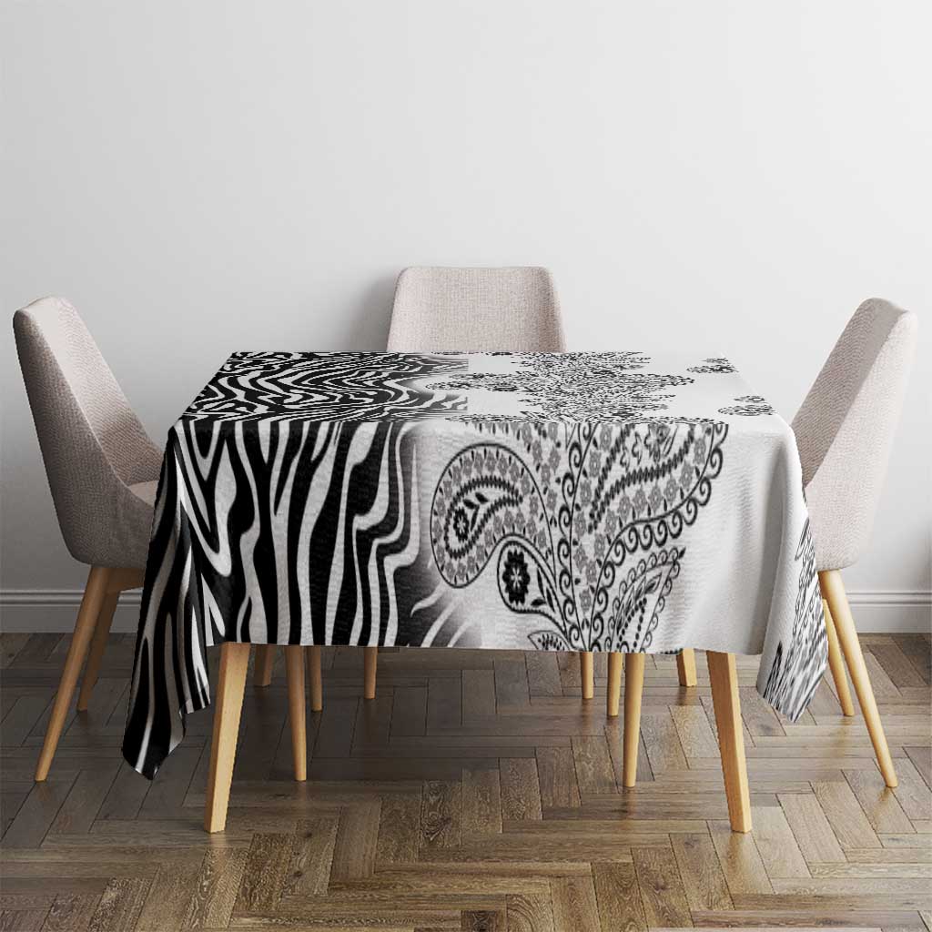 Africa Zebra Mix Paisley Tribal Pattern Tablecloth - Wonder Print Shop