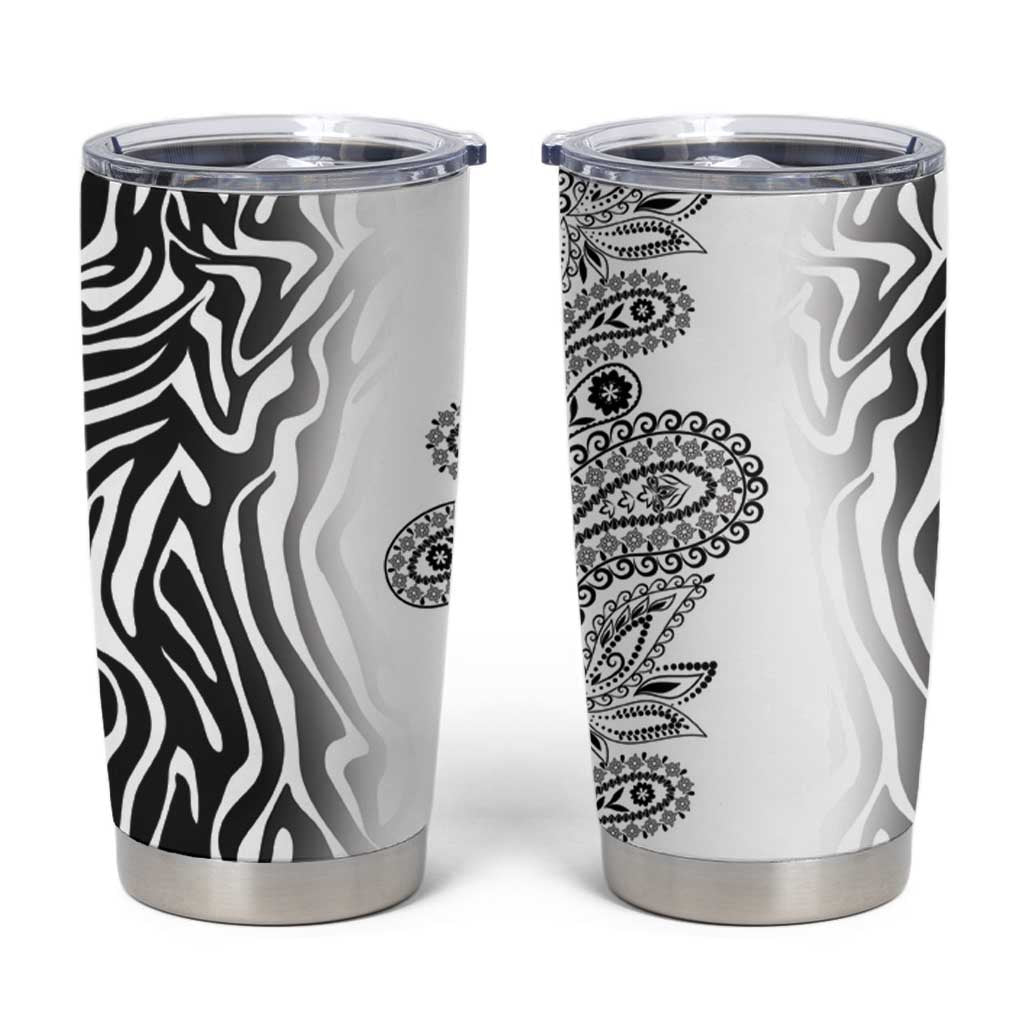 Africa Zebra Mix Paisley Tribal Pattern Tumbler Cup - Wonder Print Shop