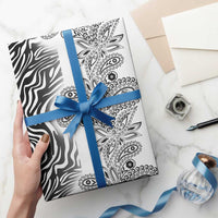 Africa Zebra Mix Paisley Tribal Pattern Wrapping Paper - Wonder Print Shop