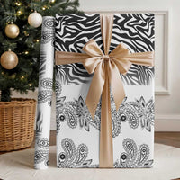 Africa Zebra Mix Paisley Tribal Pattern Wrapping Paper - Wonder Print Shop