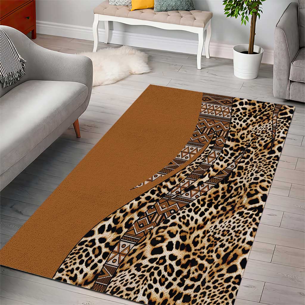 Africa Leopard Mix Native Tribal Pattern Area Rug LT9 - Wonder Print Shop