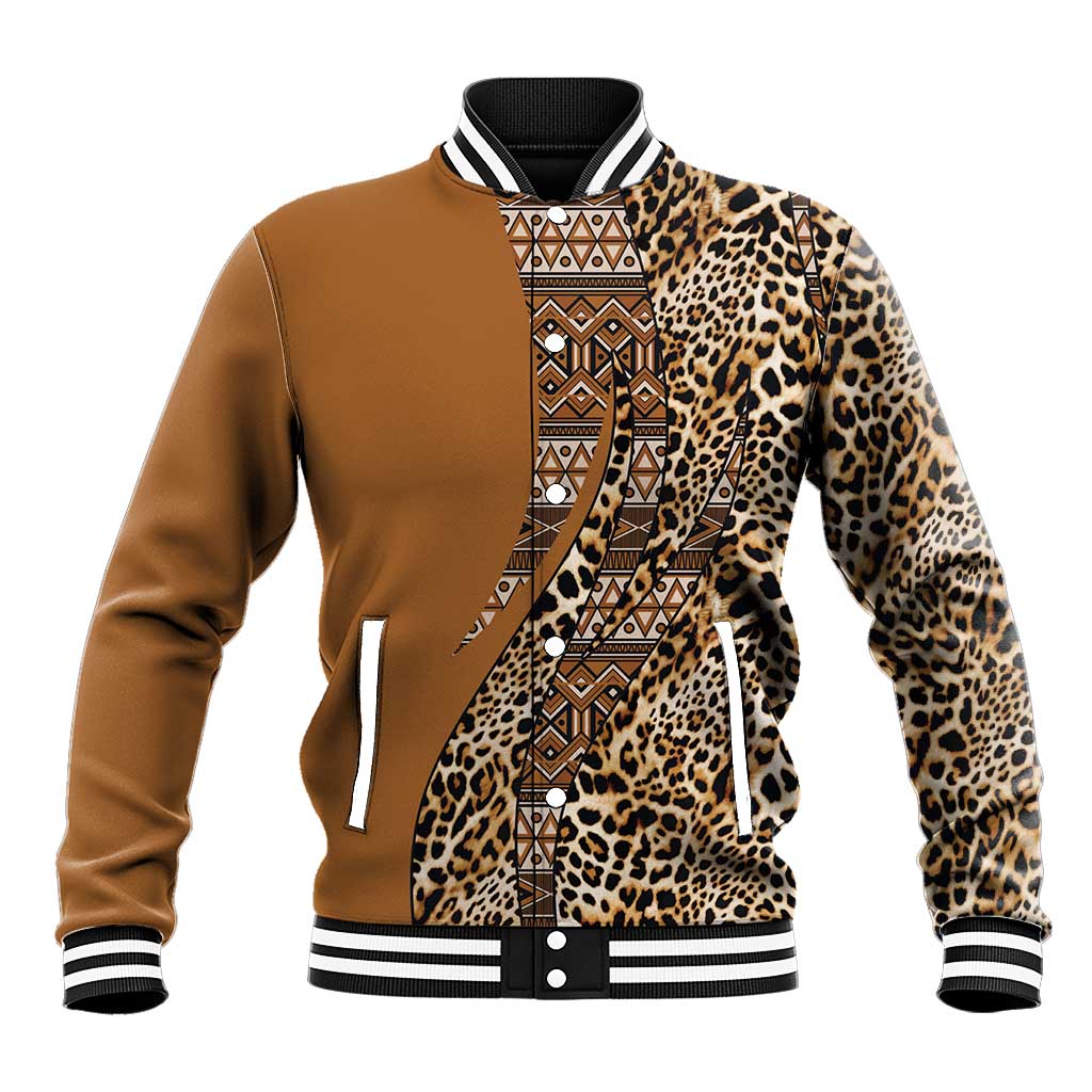 Africa Leopard Mix Native Tribal Pattern Baseball Jacket LT9 - Wonder Print Shop