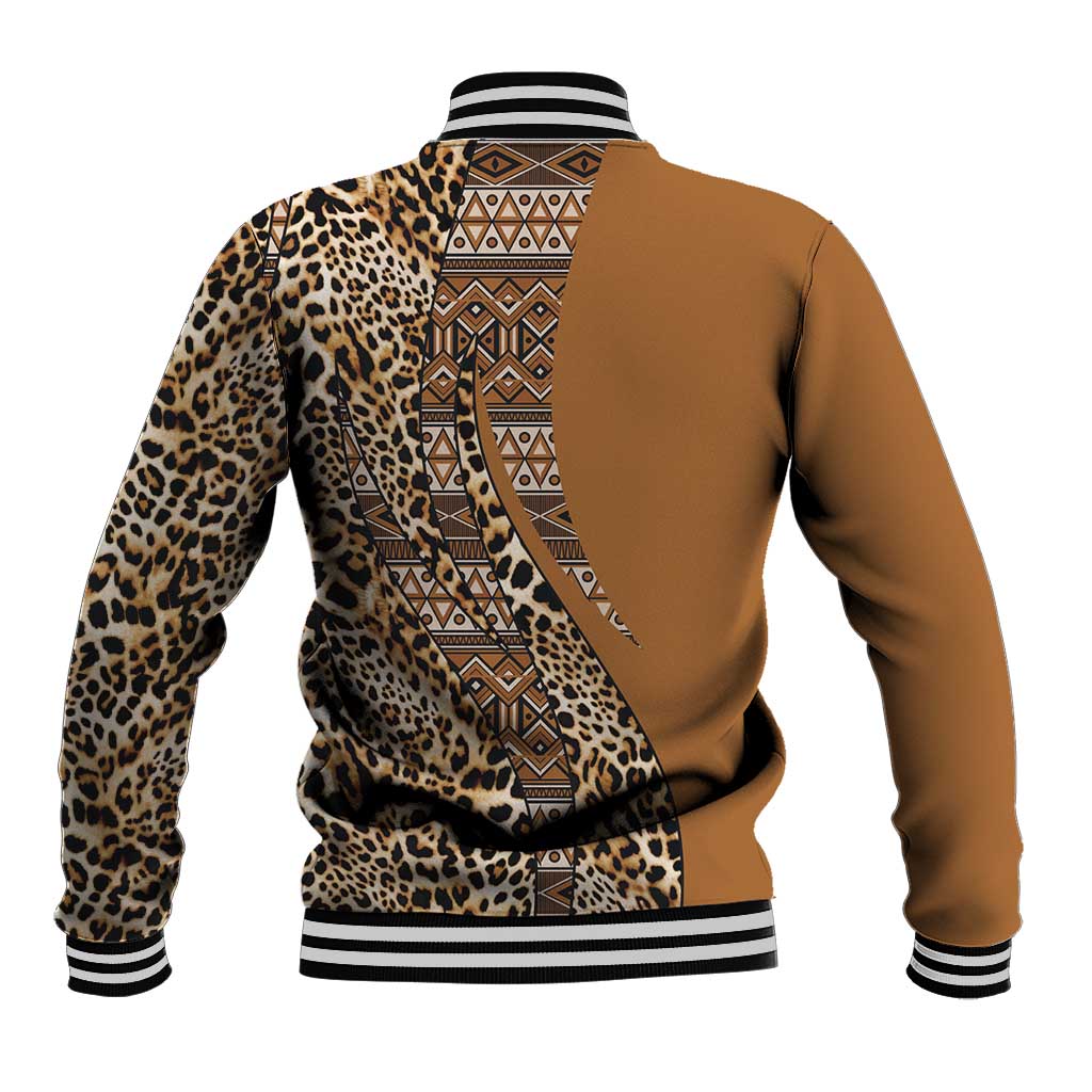 Africa Leopard Mix Native Tribal Pattern Baseball Jacket LT9 - Wonder Print Shop