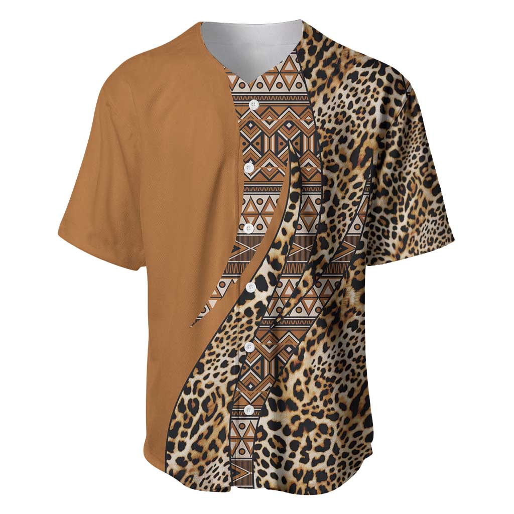 Africa Leopard Mix Native Tribal Pattern Baseball Jersey LT9 - Wonder Print Shop