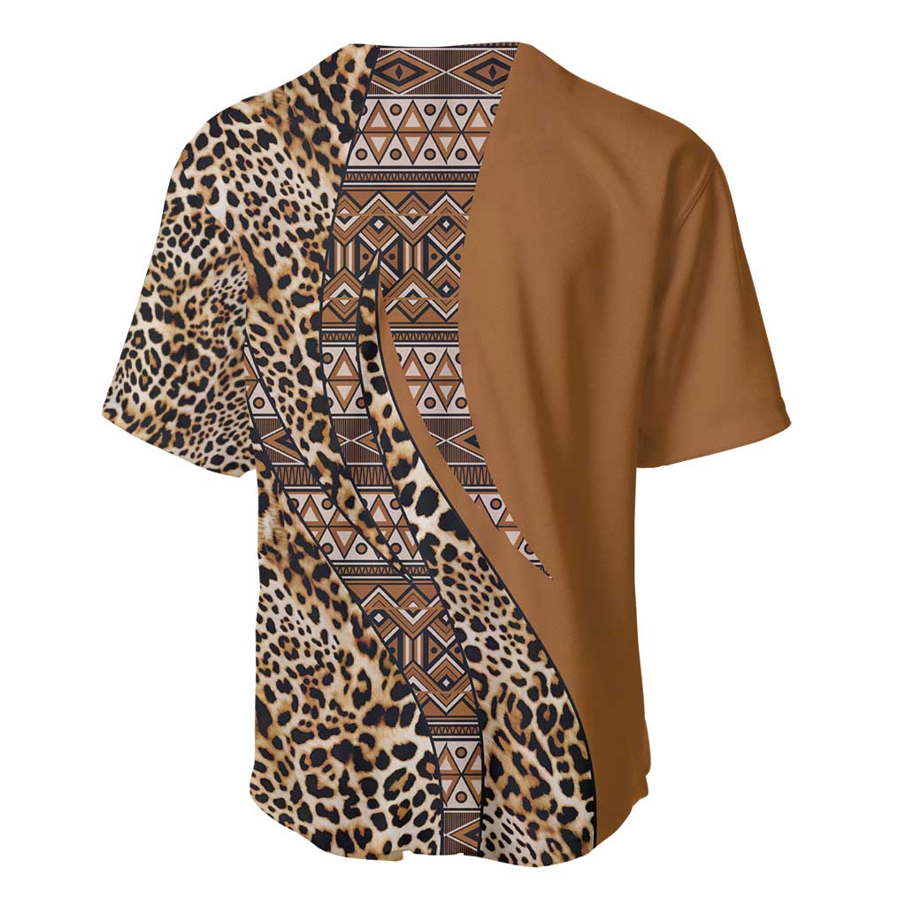 Africa Leopard Mix Native Tribal Pattern Baseball Jersey LT9 - Wonder Print Shop