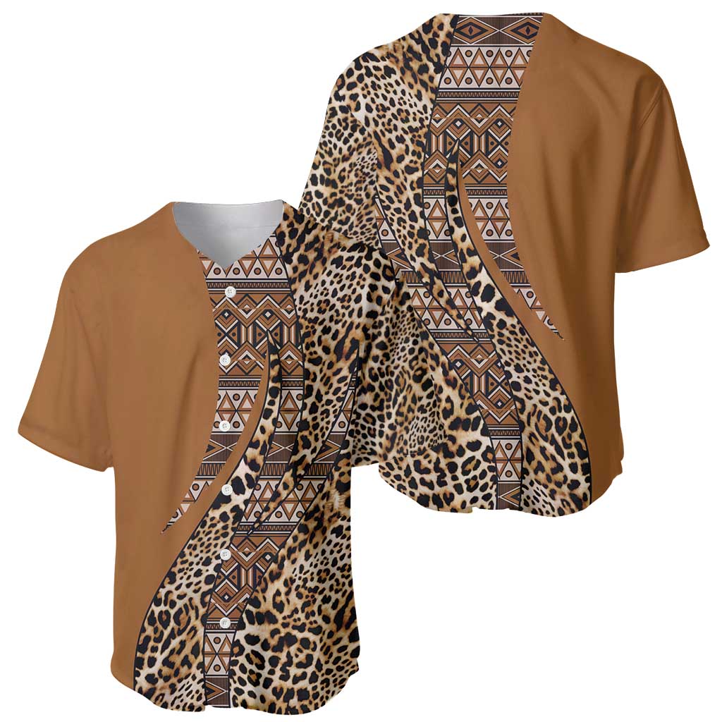 Africa Leopard Mix Native Tribal Pattern Baseball Jersey LT9 - Wonder Print Shop