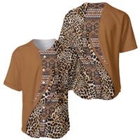 Africa Leopard Mix Native Tribal Pattern Baseball Jersey LT9 - Wonder Print Shop