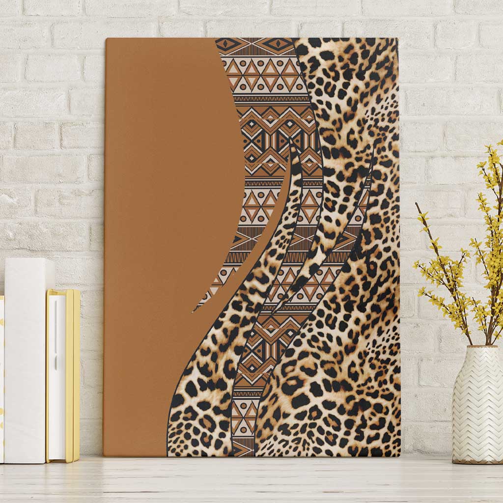 Africa Leopard Mix Native Tribal Pattern Canvas Wall Art LT9 - Wonder Print Shop
