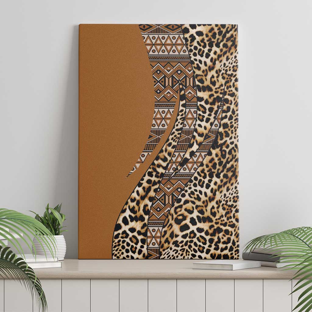 Africa Leopard Mix Native Tribal Pattern Canvas Wall Art LT9 - Wonder Print Shop