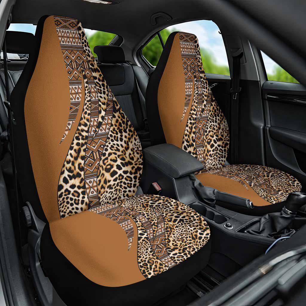 Africa Leopard Mix Native Tribal Pattern Car Seat Cover LT9 - Wonder Print Shop