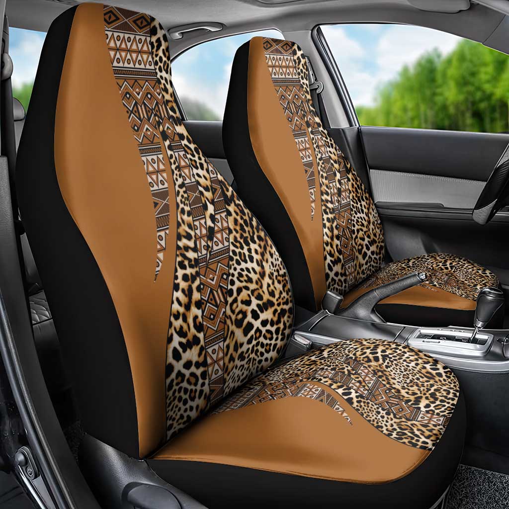 Africa Leopard Mix Native Tribal Pattern Car Seat Cover LT9 - Wonder Print Shop