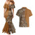 Africa Leopard Mix Native Tribal Pattern Couples Matching Mermaid Dress and Hawaiian Shirt LT9 - Wonder Print Shop