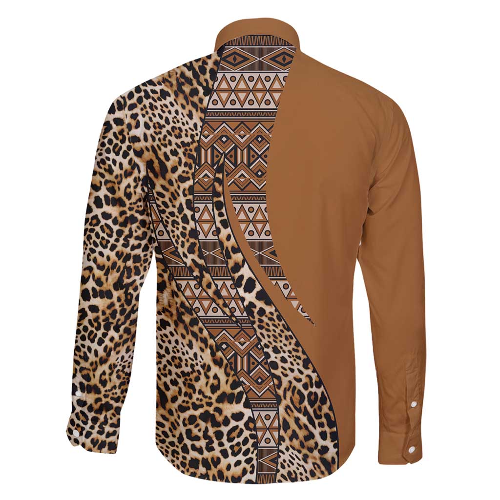 Africa Leopard Mix Native Tribal Pattern Family Matching Long Sleeve Bodycon Dress and Hawaiian Shirt LT9 - Wonder Print Shop