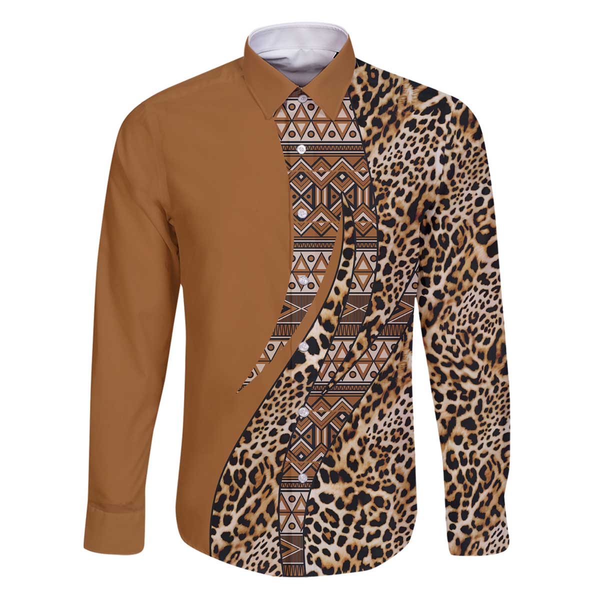 Africa Leopard Mix Native Tribal Pattern Family Matching Puletasi and Hawaiian Shirt - Wonder Print Shop