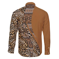 Africa Leopard Mix Native Tribal Pattern Family Matching Short Sleeve Bodycon Dress and Hawaiian Shirt - Wonder Print Shop