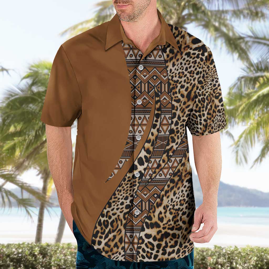 Africa Leopard Mix Native Tribal Pattern Hawaiian Shirt - Wonder Print Shop
