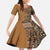 Africa Leopard Mix Native Tribal Pattern Kid Short Sleeve Dress - Wonder Print Shop