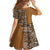 Africa Leopard Mix Native Tribal Pattern Kid Short Sleeve Dress - Wonder Print Shop