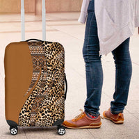 Africa Leopard Mix Native Tribal Pattern Luggage Cover - Wonder Print Shop