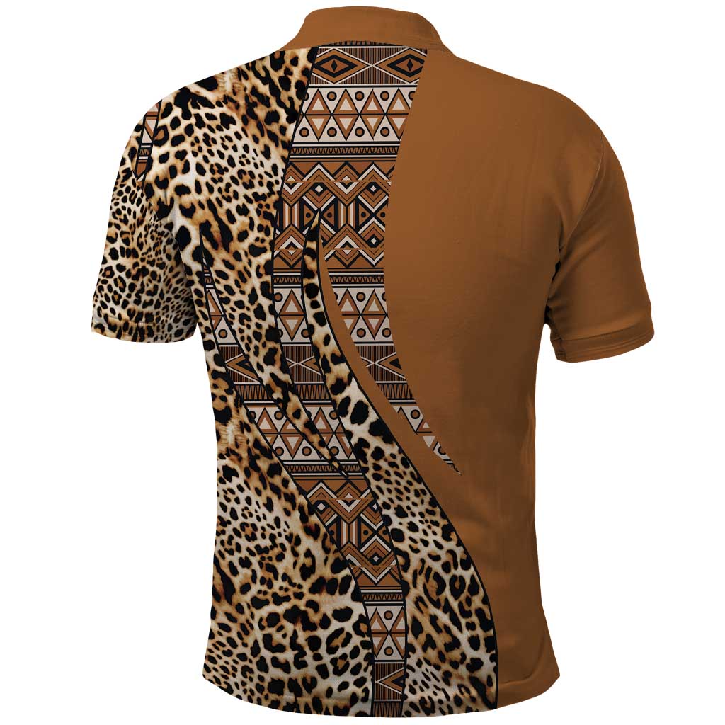 Africa Leopard Mix Native Tribal Pattern Polo Shirt - Wonder Print Shop