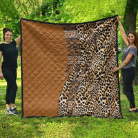 Africa Leopard Mix Native Tribal Pattern Quilt - Wonder Print Shop
