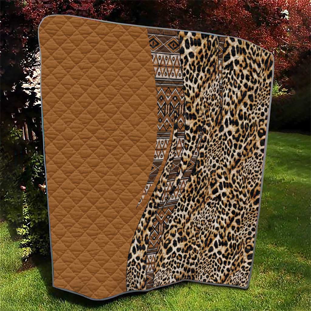 Africa Leopard Mix Native Tribal Pattern Quilt - Wonder Print Shop