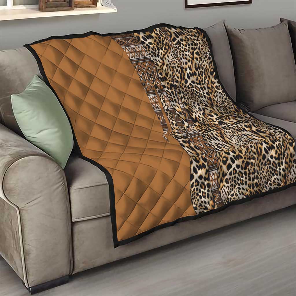 Africa Leopard Mix Native Tribal Pattern Quilt - Wonder Print Shop