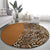 Africa Leopard Mix Native Tribal Pattern Round Carpet